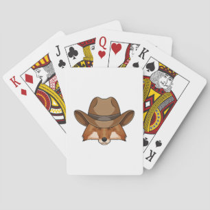 Jeu De Cartes Fox comme Cowboy avec Casquette