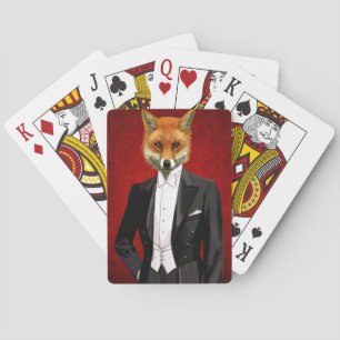Jeu De Cartes Fox En Costume De Soirée, Portrait