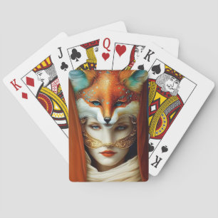 Jeu De Cartes Fox Femme Surreal Imaginaire Art
