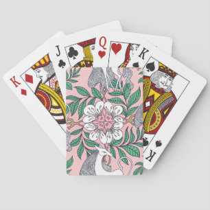 Jeu De Cartes Fox Motif : Vintage lunatique sans couture