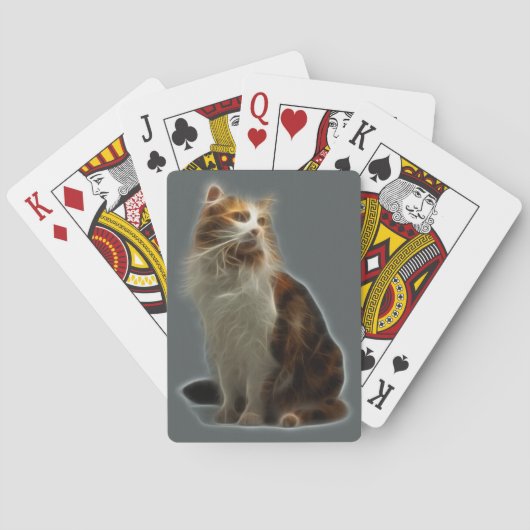 Jeu De Cartes Fractale de chat de calicot (dos)