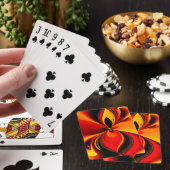 Jeu De Cartes Fractale de saveur orange et noir (In Situ)