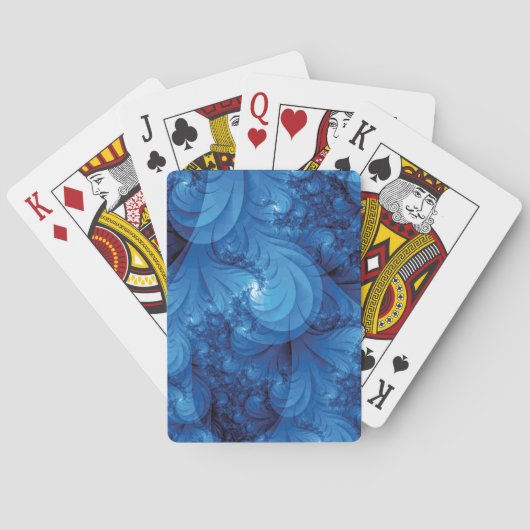 Jeu De Cartes Fractale orageuse bleue de mers (dos)