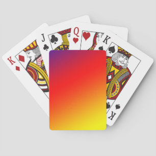 Jeu De Cartes Fraîche rouge jaune pourpre dégradé