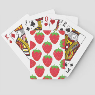 Jeu De Cartes Fraises d'aquarelle Motif sans joint