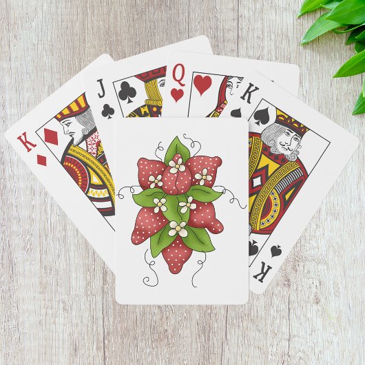 Jeu De Cartes Fraises et fleurs Jouer aux cartes