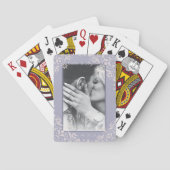 Jeu De Cartes Français Lilac Chic Fiançailles Mariage Photo Fave (dos)