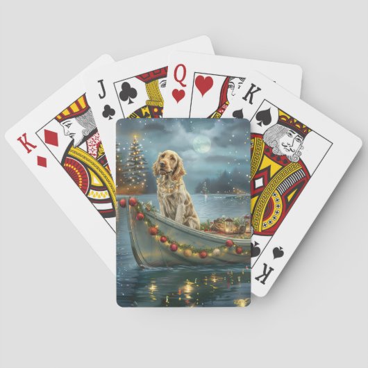 Jeu De Cartes Français Setter Christmas Festive Voyage (dos)