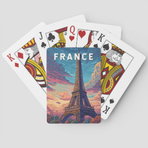 Jeu De Cartes France Illustration Travel Art Vintage