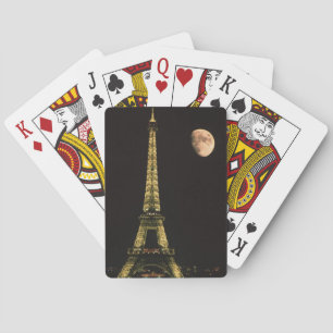 Jeu De Cartes France, Paris. Tour Eiffel la nuit avec