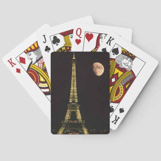 Jeu De Cartes France, Paris. Tour Eiffel le soir avec (dos)