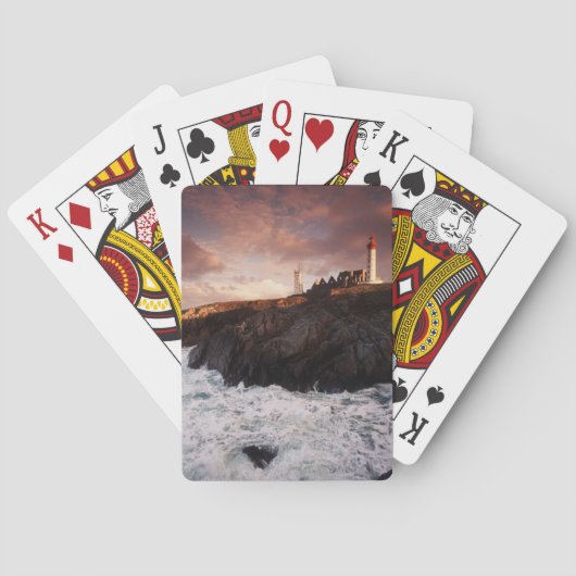Jeu De Cartes France, phare à l'aube (dos)