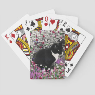 Jeu De Cartes Frappes en Fleurs II - Tuxedo Kitty Cat