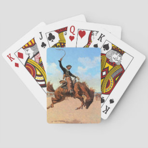 Jeu De Cartes Frédéric Remington Art Occidental "Bronco Buster"