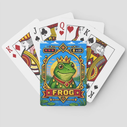 Jeu De Cartes Frog Retro 8-Bit Pixel Art (dos)