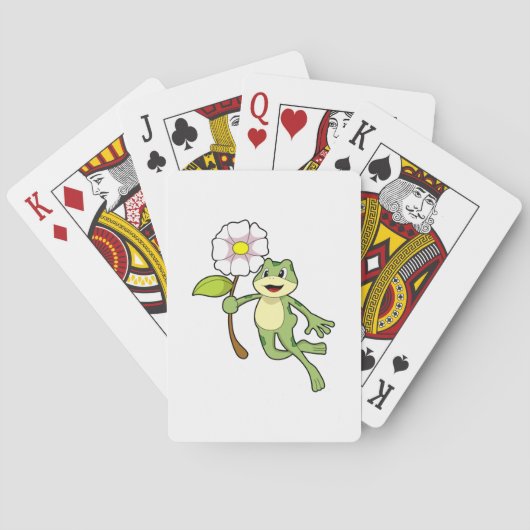 Jeu De Cartes Frog with Flower. (dos)