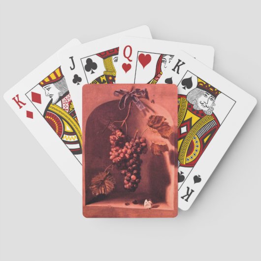 Jeu De Cartes FRUITS DE SAISON PROSPÉRITÉ Antique rose rouge bru (dos)