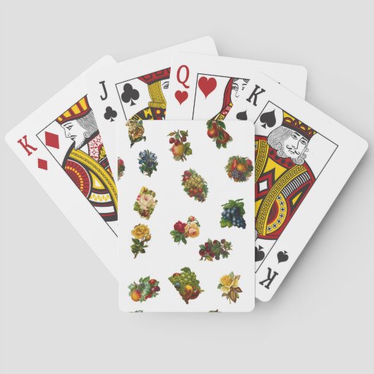 Jeu De Cartes Fruits et fleurs vintages (dos)