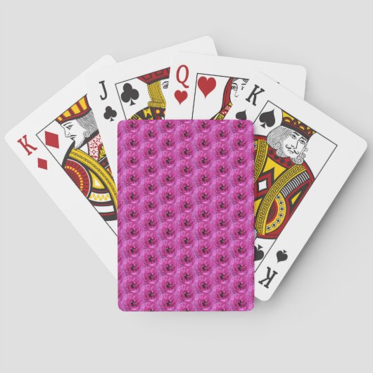 Jeu De Cartes Fuchsia Ranunculus - Design Floral moderne (dos)