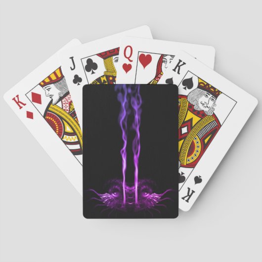 Jeu De Cartes Fumée de dragon noir et violet (dos)