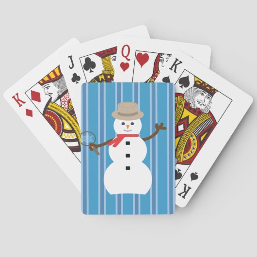 Jeu De Cartes Fun and Fancy Blue Snowman Inspecteur (dos)