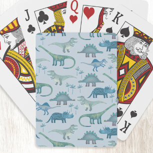 Jeu De Cartes Fun Blue Dinosaur Motif