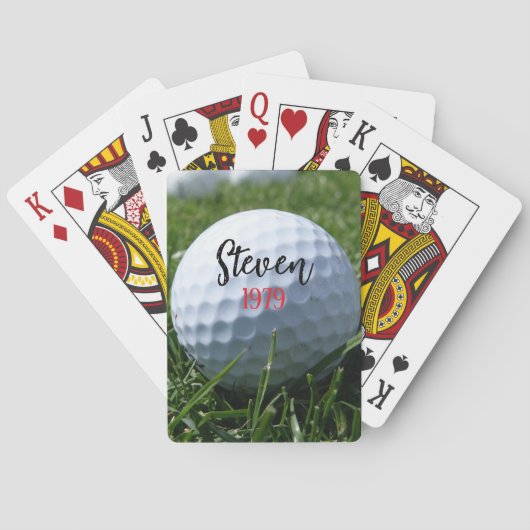 Jeu De Cartes FUN!  ⛳ Custom Golf Playing Cards – Add Name & Bir (dos)