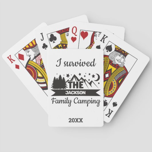 Jeu De Cartes Fun J'ai survécu au camping familial (dos)