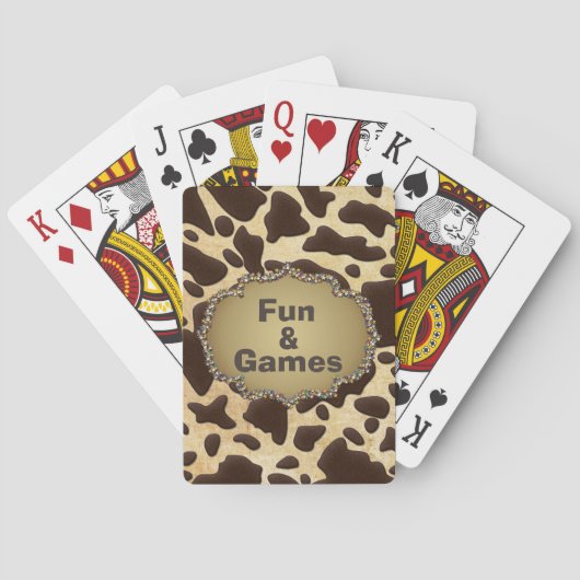Jeu De Cartes Fun & Jeux Brown & Gold Poster de animal (dos)
