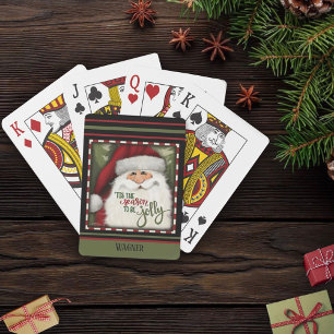 Jeu De Cartes Fun Père Noël Noël Festive Rouge Green Inspirivity