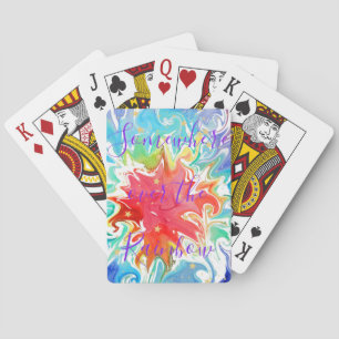 Jeu De Cartes Fun Rainbow Tie Dye Psychedelic Typographie