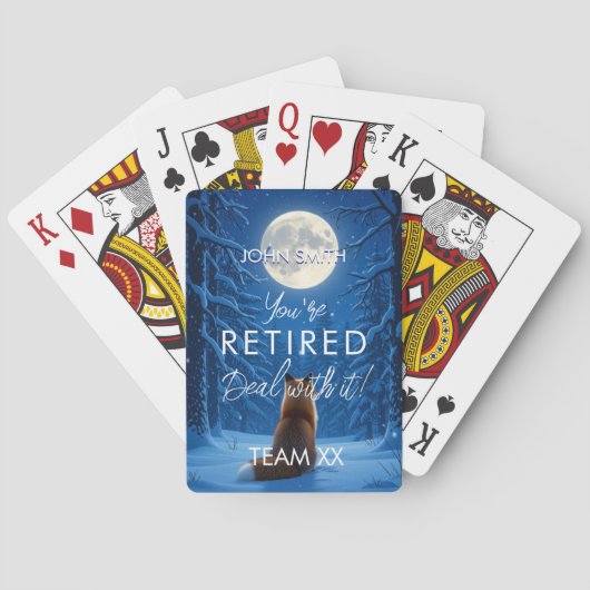 Jeu De Cartes Fun Retirement Playing Cards | Custom Personaliz (dos)