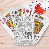 Jeu De Cartes Fun Whimsical Chats noir et blanc Motif