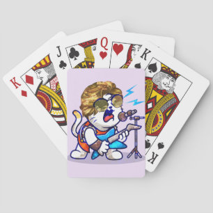 Jeu De Cartes Funky Rockstar Cat - Musique Cool Lover Kitty