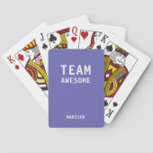Jeu De Cartes Funky Team Awesome Purple Nom Personnalisé (dos)