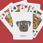 Jeu De Cartes Funny Black Labrador Retriever Chien Nom personnal<br><div class="desc">Cute Black Labrador Retriever chien aquarelle peinture,  parfait pour les amoureux de les chiens. Personnalisez-le en modifiant ou en supprimant le nom.</div>
