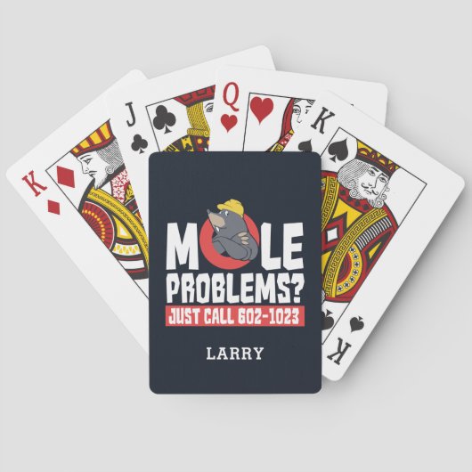 Jeu De Cartes Funny Chimie Enseignant Mole Problème (dos)