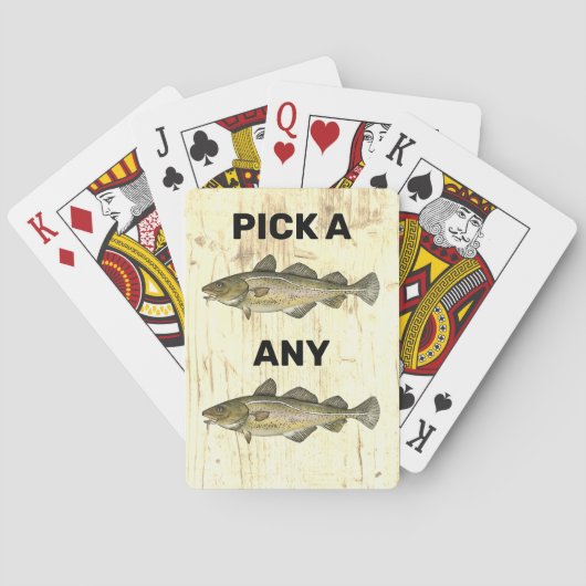 Jeu De Cartes Funny Cod Pêche Pun Choisir une carte Plaisanterie (dos)