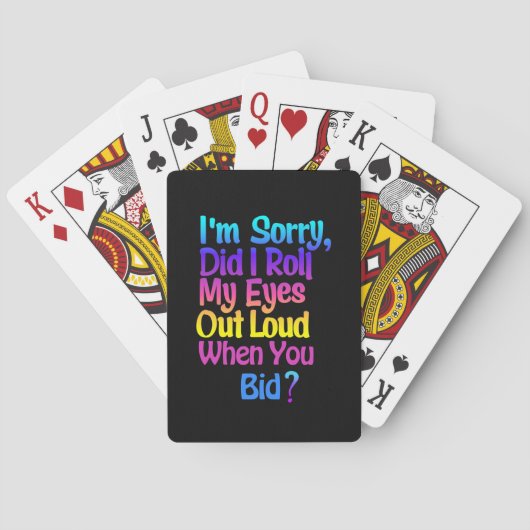 Jeu De Cartes Funny Colorful Sarcastic Playing Cartes Deck (dos)