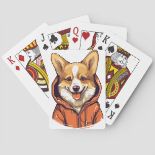 Jeu De Cartes Funny Corgi portant le Sweat - shirt à capuche