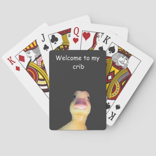 Jeu De Cartes Funny Duck Meme – “Welcome to My Crib” Cute Animal (dos)