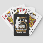 Jeu De Cartes Funny gambling word art sorry (dos)