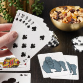 Jeu De Cartes Funny Gorilla Cool Bleu Ape Animal Design (In Situ)
