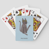 Jeu De Cartes Funny Humour de chat personnalisé (dos)