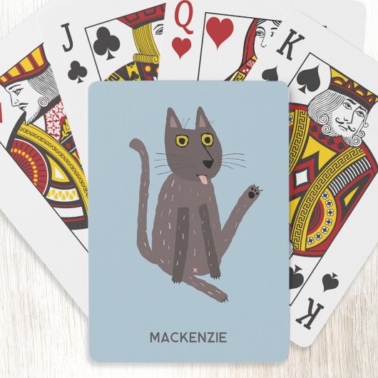 Jeu De Cartes Funny Humour de chat personnalisé