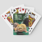 Jeu De Cartes Funny Leopard Gecko sourit pour les Paparazzi (dos)