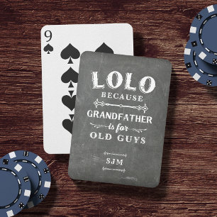 Jeu De Cartes Funny Lolo Grand-père Monogramme