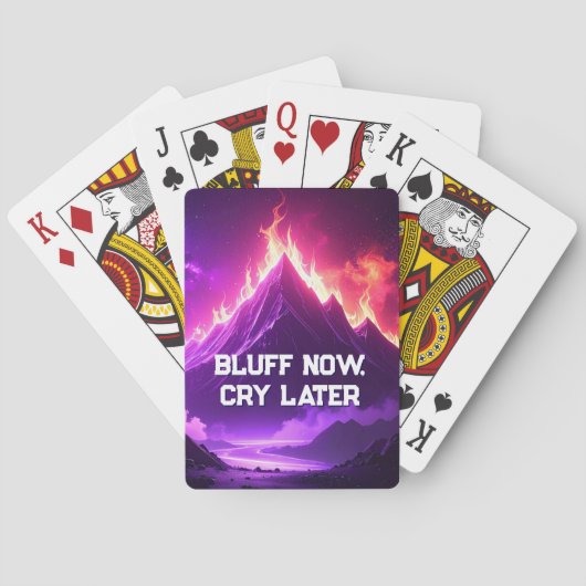 Jeu De Cartes Funny Neon Bluff Now, Cry Later (dos)