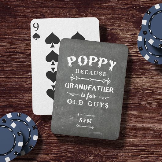 Jeu De Cartes Funny Poppy Grand-père Monogramme