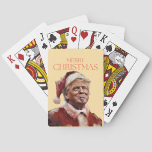 Jeu De Cartes Funny Trump Santa Claus Carte de Noël